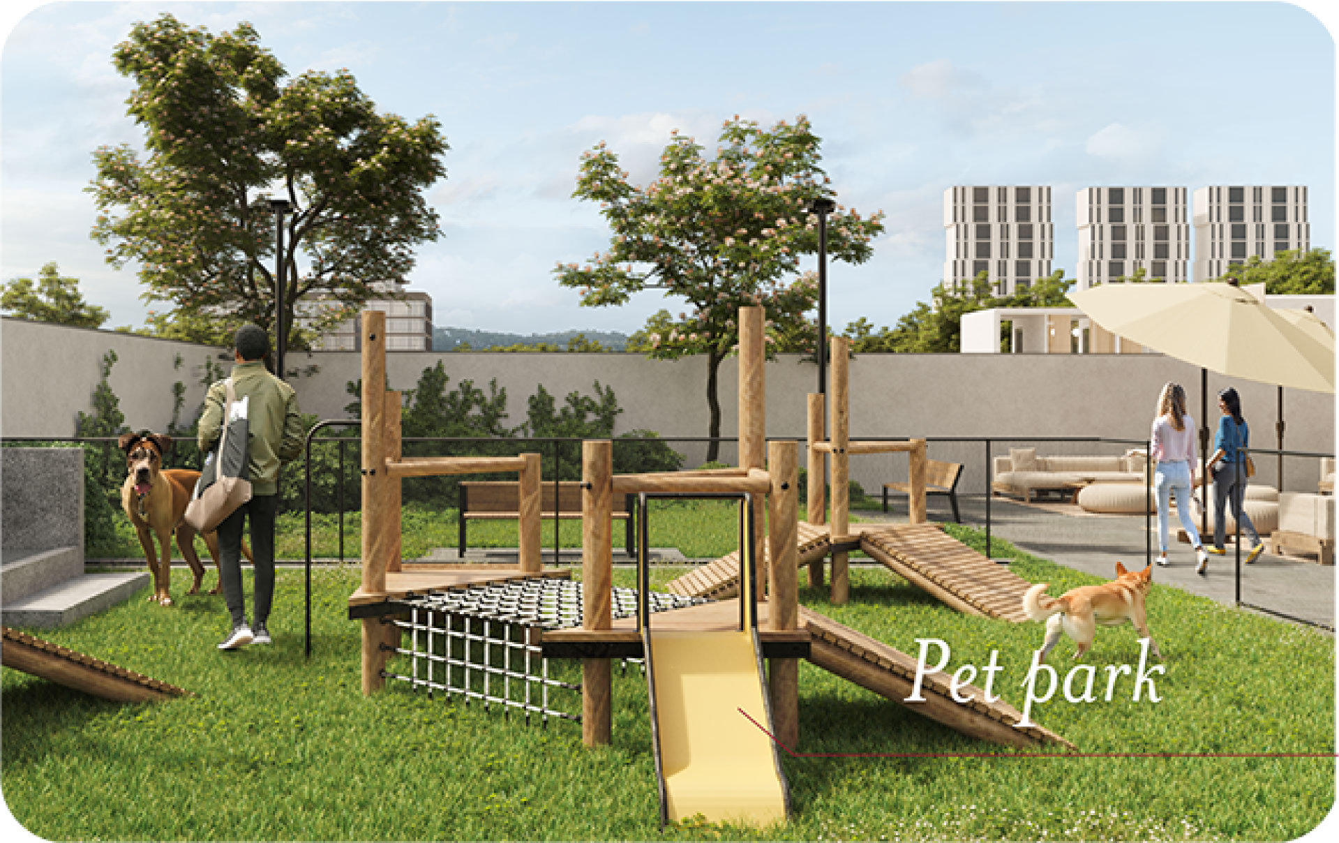 Amenidades Pet-park del departamento en venta por Zapopan Brittania District